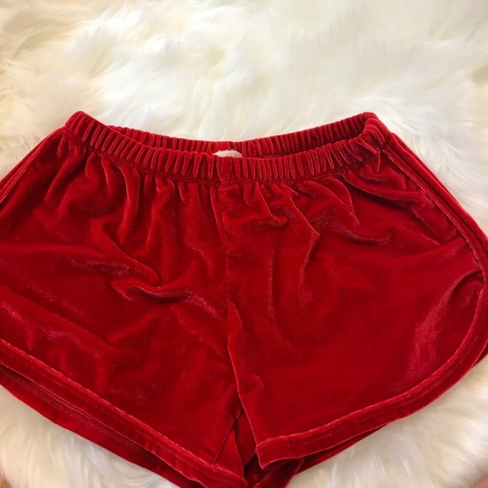 ISO Red Velvet Lisette Shorts Brandy Melville